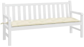 vidaXL Μαξιλάρι Πάγκου Κήπου Κρεμ 180x50x7 εκ. Ύφασμα Oxford