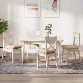 vidaXL Μαξιλάρια καθισμάτων 4 pcs Κρεμ 40 x 40 cm Ύφασμα Μικροΐνας