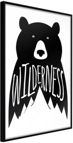 Αφίσα - Wild Bear - 40x60 - Μαύρο - Χωρίς πασπαρτού