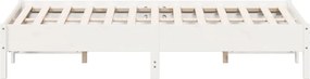 vidaXL Σκελετός Κρεβ. Χωρίς Στρώμα Λευκό 140x200 εκ Μασίφ Πεύκο