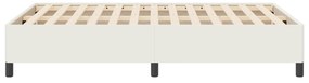 vidaXL Κρεβάτι Κρεμ 140x200 εκ από Καπιτονέ Ύφασμα