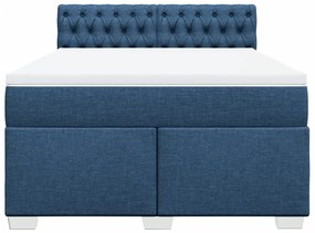 ΚΡΕΒΑΤΙ BOXSPRING ΜΕ ΣΤΡΩΜΑ ΜΠΛΕ 140X190 ΕΚ. ΥΦΑΣΜΑΤΙΝΟ 3288196