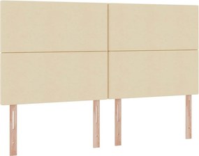 vidaXL Κρεβάτι Αποθήκης Κρέμ 180 x 200 cm Ύφασμα