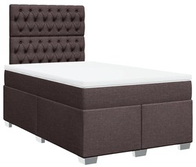 ΚΡΕΒΑΤΙ BOXSPRING ΜΕ ΣΤΡΩΜΑ ΣΚΟΥΡΟ ΚΑΦΕ 120X190 ΕΚ ΥΦΑΣΜΑΤΙΝΟ 3290437