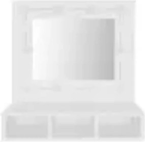 vidaXL Έπιπλο Καθρέπτη με LED Λευκό 60 x 31,5 x 62 εκ.