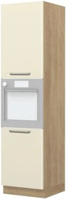 Επιδαπέδιο ντουλάπι φούρνου ψηλό Modena K23-60-2KR-Δρυς - Μπεζ - 60.00Χ60.00Χ235.00cm