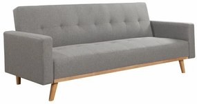 Καναπές κρεβάτι Mesa 187, Αριθμός θέσεων: 3, Καφέ, Γκρι, 83x200x94cm, Πόδια: Ξύλο | Epipla1.gr