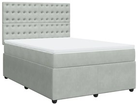 ΚΡΕΒΑΤΙ BOXSPRING ΜΕ ΣΤΡΩΜΑ ΑΝΟΙΧΤΟ ΓΚΡΙ 140X200 ΕΚ. ΒΕΛΟΥΔΙΝΟ 3294670