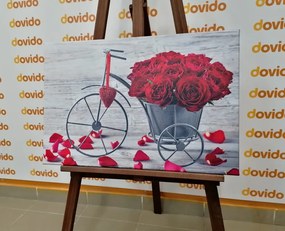 Εικόνα ποδήλατο γεμάτο τριαντάφυλλα