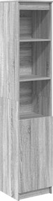 vidaXL Ντουλάπι Γκρι Sonoma 37,5x35x180 εκ. Επεξεργασμένο Ξύλο