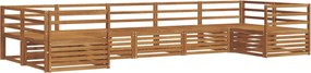 vidaXL Σειρά Καναπέ Εξωτερικού 7 pcs Φυσικό
