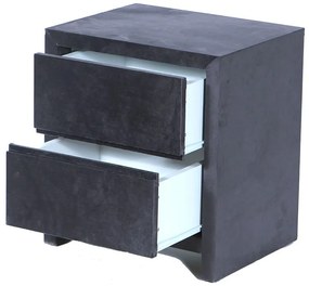 Artekko Zups Ξύλινο Μασίφ Γκρι Κομοδίνο (50x40x55)cm Artekko 784-0080