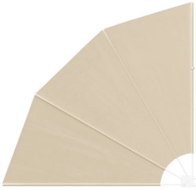 vidaXL Αδιάφανο σκίαστρο μπαλκονιού Μπεζ 140 x 140 cm ύφασμα