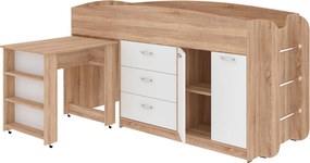 Παιδικό Κρεβάτι Κουκέτα POLYUS sonoma/λευκό 209x83x115