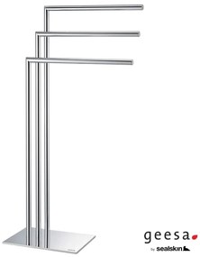 Geesa SHIFT Επιδαπέδια πετσετοκρεμάστρα 3 θέσεων 49x20x90εκ Chrome