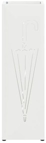 vidaXL Σχέδιο &amp; βάση αποθήκευσης Λευκό 15,5 x 15,5 x 49 εκ Μέταλλο