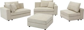 Πολυμορφικός καναπές Navaro pakoworld ύφασμα μπεζ 281x256x85εκ