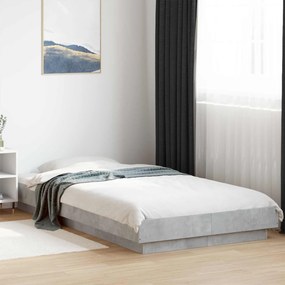 vidaXL Κρεβάτι δαπέδου Γκρι Σκυροδέματος 80 x 210 cm