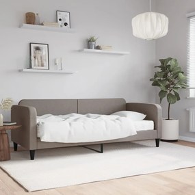 vidaXL Καναπές Κρεβάτι με Στρώμα Taupe 80 x 200 εκ. Υφασμάτινο