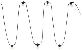 Διακοσμητική Γιρλάντα 10xE27 Μαύρο 11,5m IP65 Girlanda 10183 KT Lighting -10183-Μαύρο 10183