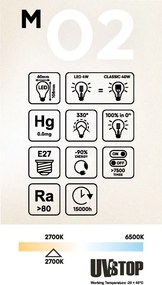 LED Filament Λαμπτήρας M02 Drop A60 Οπάλ 4W 470Lm E27 2700K