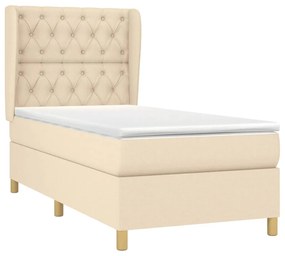 ΚΡΕΒΑΤΙ BOXSPRING ΜΕ ΣΤΡΩΜΑ ΚΡΕΜ 80 X 200 ΕΚ. ΥΦΑΣΜΑΤΙΝΟ 3128722