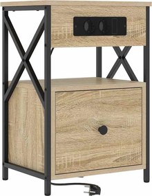 vidaXL Κομοδίνο Δρύς Sonoma 40 x 31 x 60 εκ. Επεξεργασμένο ξύλο