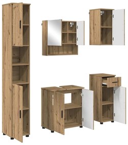 vidaXL Σετ Επίπλων Μπάνιου 5 pcs artisan δρυς 61 x 35 x 64 εκ.