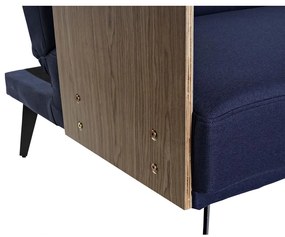 Καναπές-Κρεβάτι DKD Home Decor Μπλε Καφέ Μαύρο Μέταλλο Σύγχρονη Urban 203 x 87 x 81 cm
