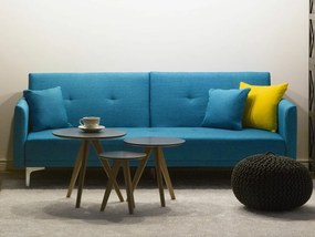 Καναπές κρεβάτι Berwyn 161, Μπλε, 75x175x91cm, 40 kg, Πόδια: Μέταλλο | Epipla1.gr