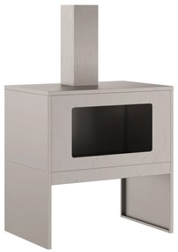 vidaXL Εστία με Καμινάδα 60x40x96 εκ. Από Σιδηρόχαλυβα
