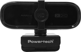 POWERTECH web camera PT-1427, 5MP, 2K QHD, αυτόματη εστίαση, 1.5m, μαύρη