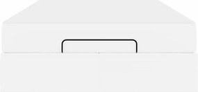 vidaXL Σκελετός κρεβατιού με στρώμα με στρώμα 2 pcs Λευκό PVC