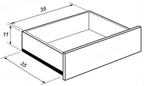 Ξύλινο Κομοδίνο BERINDA Light Artwood/Anthracite 45.4x40.4x42.7cm