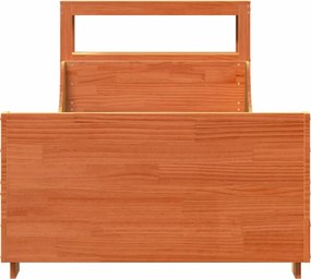 vidaXL Σκελετός Κρεβ. Χωρίς Στρώμα Καφέ Κεριού 75x190 εκ Μασίφ Πεύκο