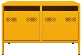 Έπιπλο Τηλεόρασης Μουσταρδί 68x50x43,5 εκ. Ατσάλι Ψυχρής Έλασης - Κίτρινο
