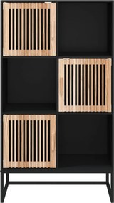 vidaXL Ντουλάπι Μαύρο 70 x 35 x 125 εκ. από Επεξεργασμένο Ξύλο