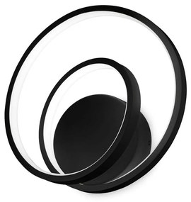 Φωτιστικό Τοίχου - Απλίκα Oz Dali 304496 29x30cm LED 28W 3000K 2500Lm Black Ideal Lux