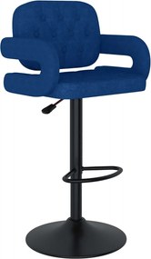 vidaXL Σκαμπό Μπαρ 2 τεμ. Μπλε Υφασμάτινα