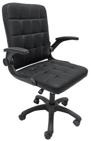 OFFICE CHAIR PORTIMA  BLACK PVC-NYLON FRAME &amp; BASE 69x53x98Hcm.