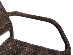 Καρέκλα - Πολυθρόνα MORNER C6074.01 Μεταλλική με Καφέ Rattan 55x58x87Υ εκ. 55x58x87 εκ.