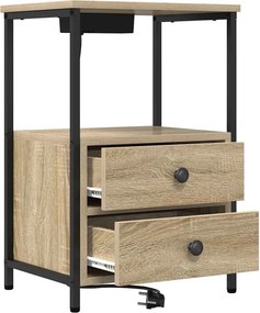 vidaXL Κομοδίνο Δρύς Sonoma 40 x 31 x 60 εκ. Επεξεργασμένο ξύλο