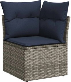 vidaXL Σετ Καναπέ Κήπου Γκρι συνθετικό ρατάν