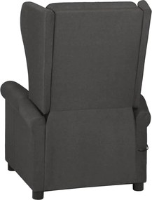 vidaXL Πολυθρόνα Ανακλινόμενη Σκούρο Γκρι Υφασμάτινη