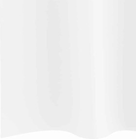 vidaXL Κουρτίνες Μαύρης Ύφανσης με Δαχτυλίδια 2 pcs Καθαρό Λευκό