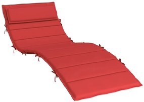 vidaXL Μαξιλάρι Ξαπλώστρας Κόκκινο 180x60x4 εκ. από Ύφασμα Oxford