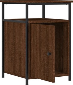 vidaXL Κομοδίνα 2 τεμ. Καφέ Δρυ 40x42x60 εκ. από Επεξεργ. Ξύλο