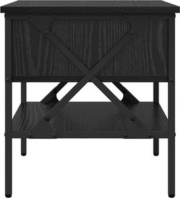 vidaXL Κομοδίνο με συρτάρι Μαύρη δρυς 40 x 42 x 45 εκ.