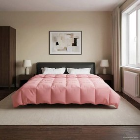 vidaXL Χειμερινό Παπλωματοθήκη 200 x 200 cm Χειμώνας Ροζ Αναπνεύσιμο