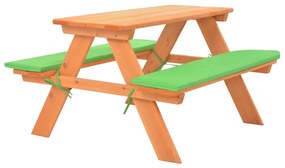 Τραπέζι Πικνικ με Πάγκους Παιδικό 89x79x50 εκ Μασίφ Ξύλο Ελάτης